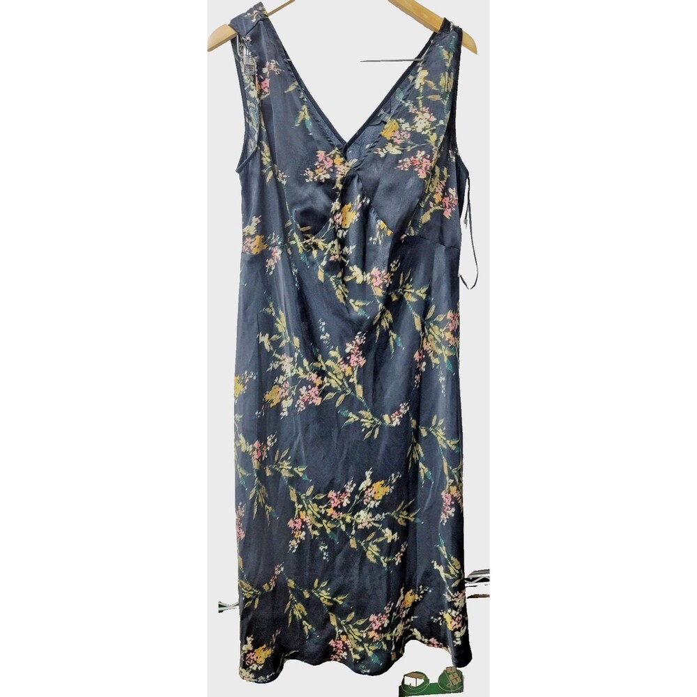 Terra Sky Black Floral Dress Size 0X Black Label